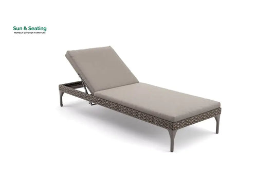Arcuri Outdoor Swimming Poolside Lounger Brown Loungers