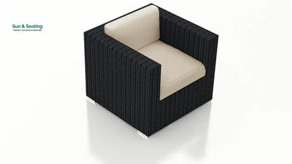 Arena Outdoor Sofa Set 7 Seater Single seater and 1 Center Table With 1 Side Table Set (Black) Sofa Sets