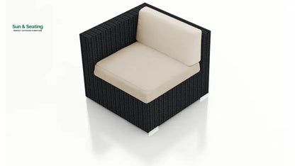 Arena Outdoor Sofa Set 7 Seater Single seater and 1 Center Table With 1 Side Table Set (Black) Sofa Sets