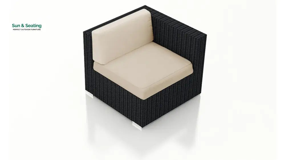 Arena Outdoor Sofa Set 7 Seater Single seater and 1 Center Table With 1 Side Table Set (Black) Sofa Sets