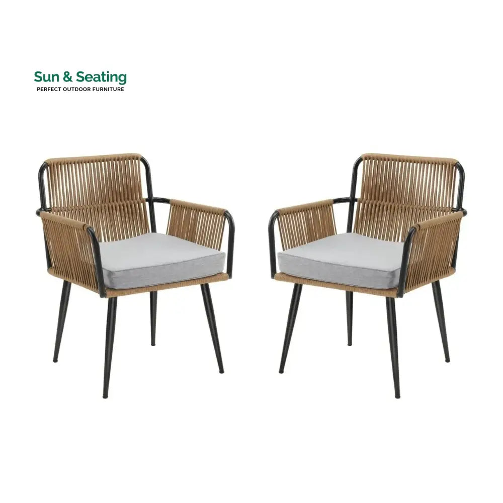 Aria Lamia 3-Piece Rope Patio Set - Perfect for Outdoor Entertaining Patio Set