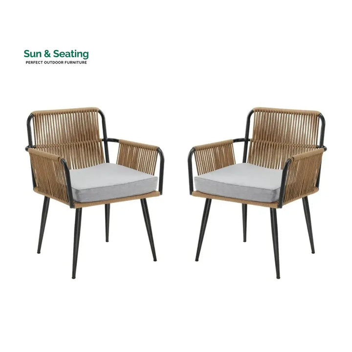 Aria Lamia 3-Piece Rope Patio Set - Perfect for Outdoor Entertaining Patio Set