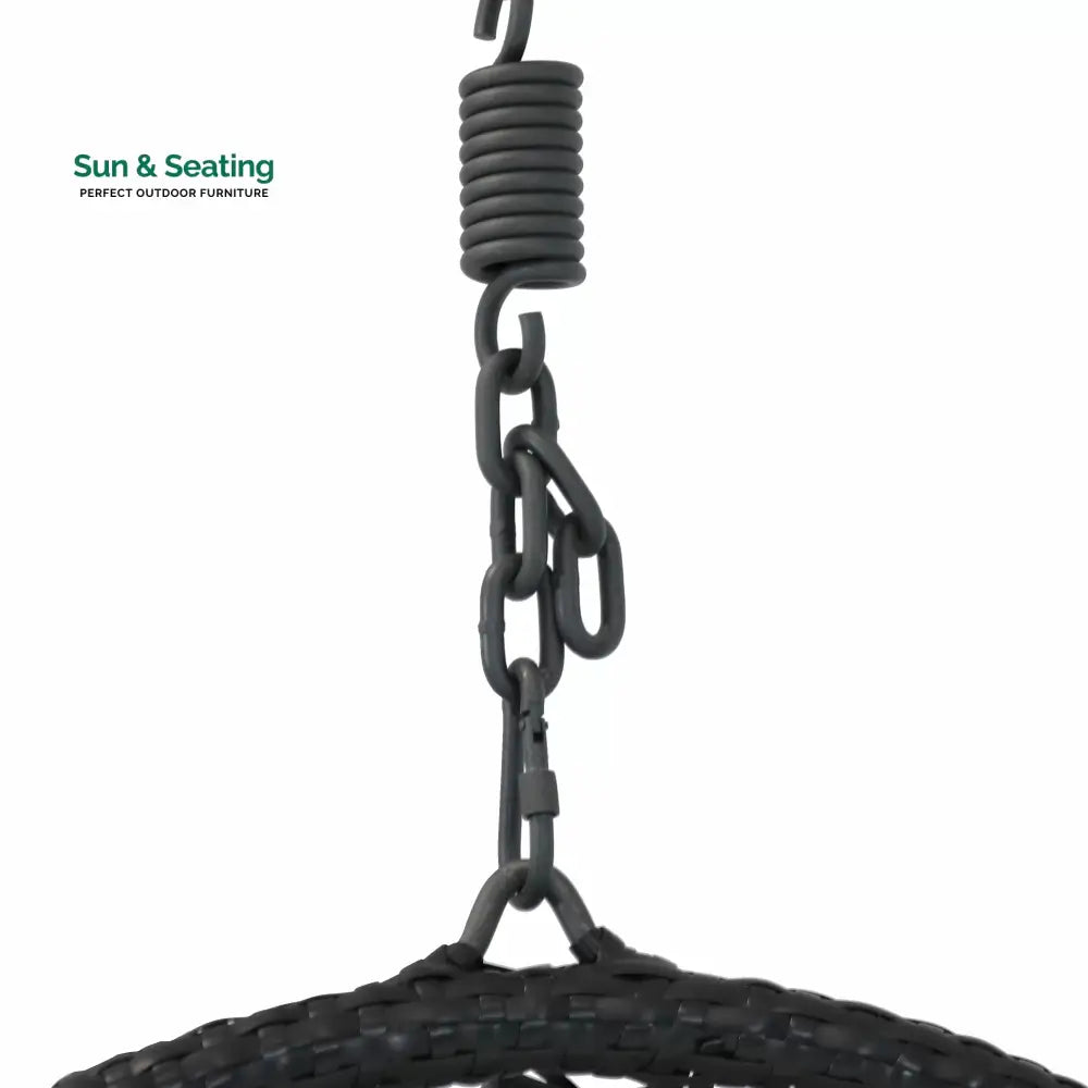 Ariadna Single Seater Hanging Swing Without Stand For Balcony Garden Swing (Black) Swings
