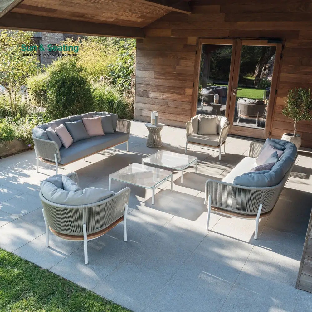 Arthur Outdoor Sofa Set 2 3 Seater sofa 2 Single seater 1 Small Table and 1 Center Table With 1 Side Table Set Sofa Sets