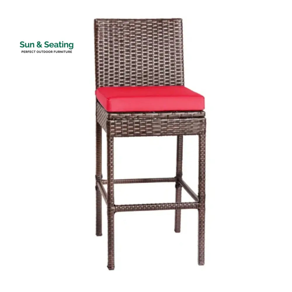 Asami All-Weather Rattan Wicker Bar Set with High-Top Outdoor Table &amp; Chairs Bar Set