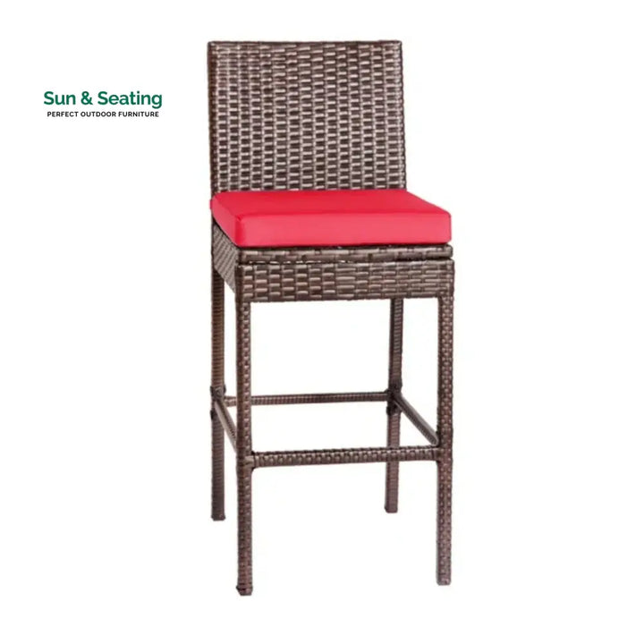 Asami All-Weather Rattan Wicker Bar Set with High-Top Outdoor Table &amp; Chairs Bar Set