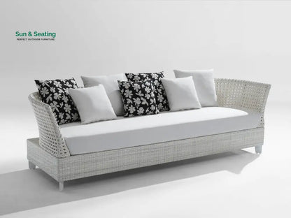 Astrol Outdoor Garden Balcony Sofa Set 3 Seater seater 1 Double Seater 1 Single Seater and 1 Center Table (White) Sofa