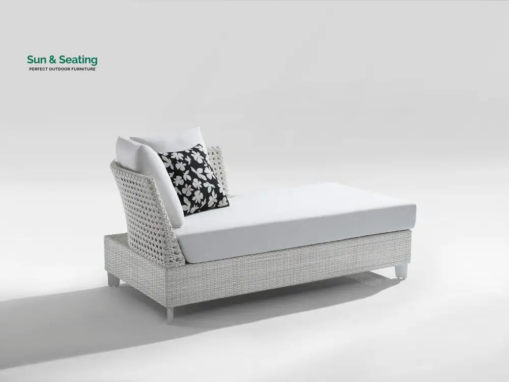 Astrol Outdoor Garden Balcony Sofa Set 3 Seater seater 1 Double Seater 1 Single Seater and 1 Center Table (White) Sofa