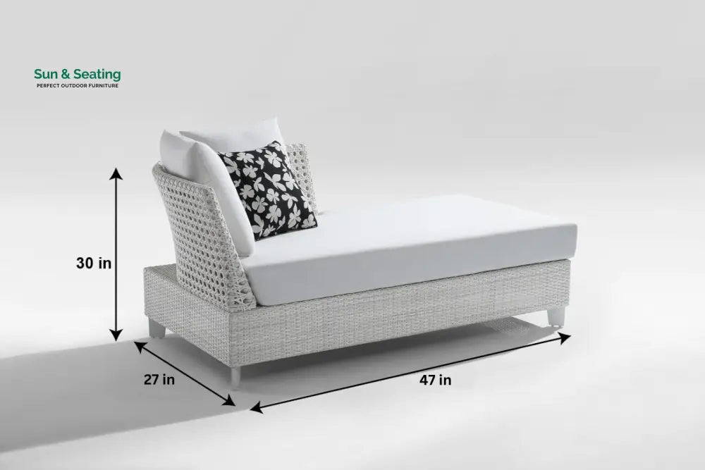 Astrol Outdoor Garden Balcony Sofa Set 3 Seater seater 1 Double Seater 1 Single Seater and 1 Center Table (White) Sofa