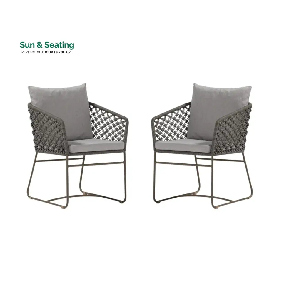 Atieno Outdoor Rope 2-Piece Patio Chairs Patio Chairs