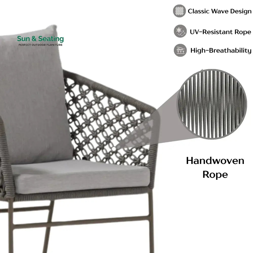 Atieno Outdoor Rope 2-Piece Patio Chairs Patio Chairs