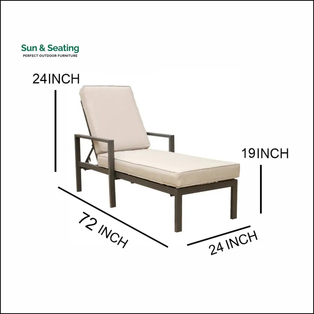 Aura Outdoor Swimming Poolside Lounger Set of 2 (Brown) Loungers