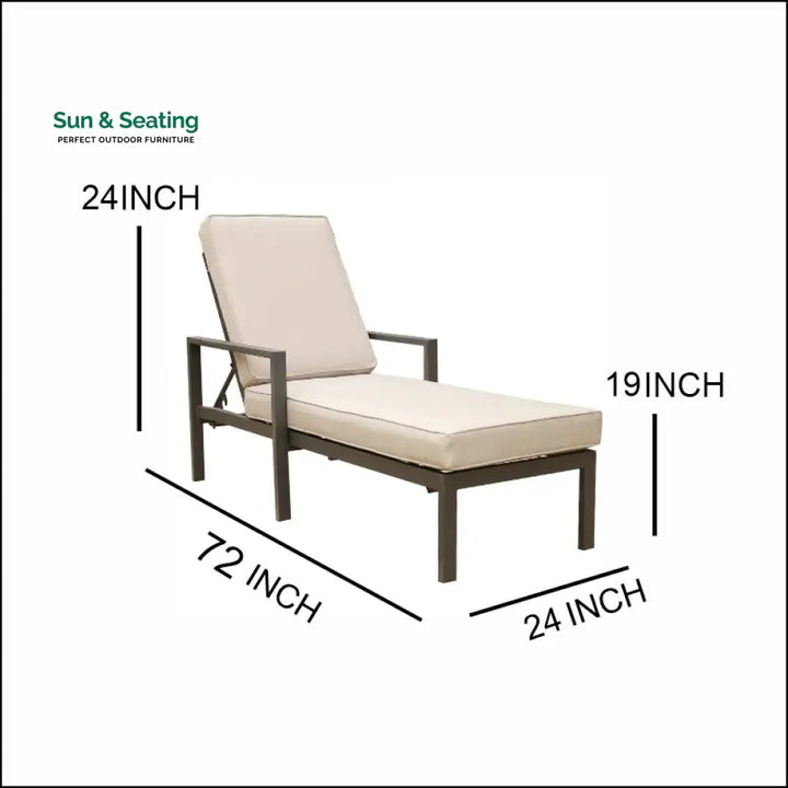 Aura Outdoor Swimming Poolside Lounger Set of 2 (Brown) Loungers