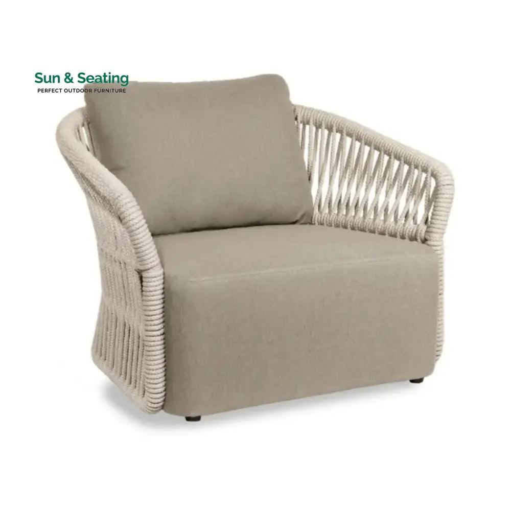 Aurelia 4-Piece Outdoor Braid &amp; Rope Sofa Set (Beige &amp; Dark Cream) Sofa Set