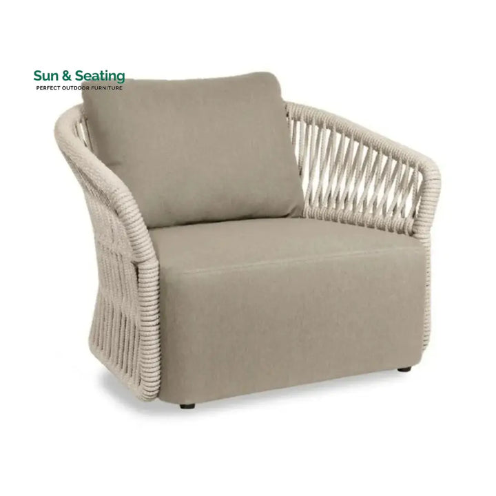 Aurelia 4-Piece Outdoor Braid &amp; Rope Sofa Set (Beige &amp; Dark Cream) Sofa Set