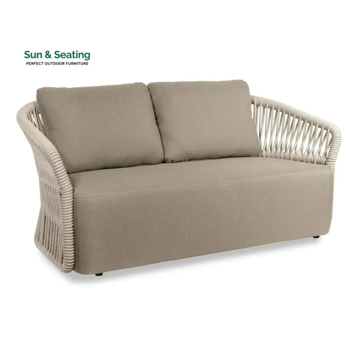 Aurelia 4-Piece Outdoor Braid &amp; Rope Sofa Set (Beige &amp; Dark Cream) Sofa Set