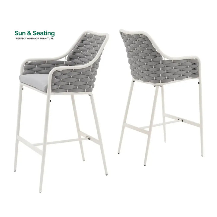 Autumn 2-Piece Outdoor Rope Bar Chairs – Stylish Comfort Built to Last Bar Chairs