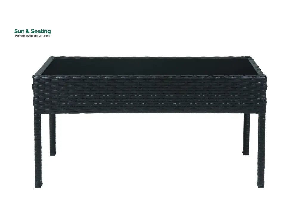 Aver Outdoor Sofa Set 2 Seater 2 Single seater and 1 Center Table Set (Black) Sofa Sets