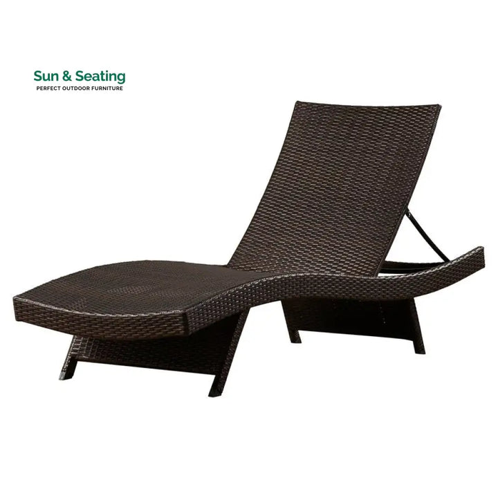 Aver Outdoor Swimming Poolside Lounger Set of 2 (Brown) Loungers