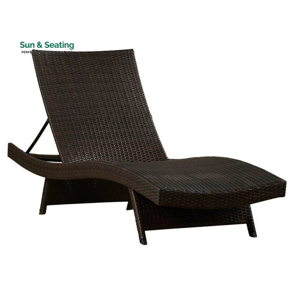 Aver Outdoor Swimming Poolside Lounger Set of 2 (Brown) Loungers