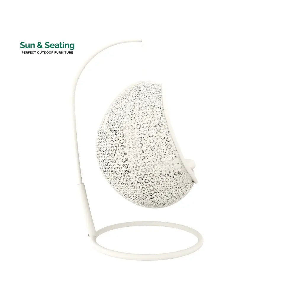 Avitia Single Seater Hanging Swing With Stand For Balcony Garden Swing (White) Swings