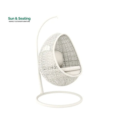 Avitia Single Seater Hanging Swing With Stand For Balcony Garden Swing (White) Swings