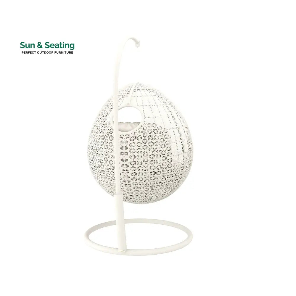 Avitia Single Seater Hanging Swing With Stand For Balcony Garden Swing (White) Swings