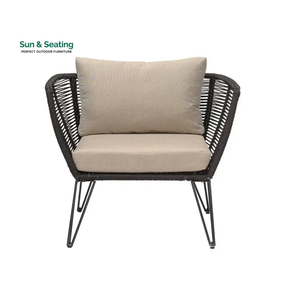 Ayan Outdoor Rope 1 Piece Patio Single Seater Sofa Sofa Set