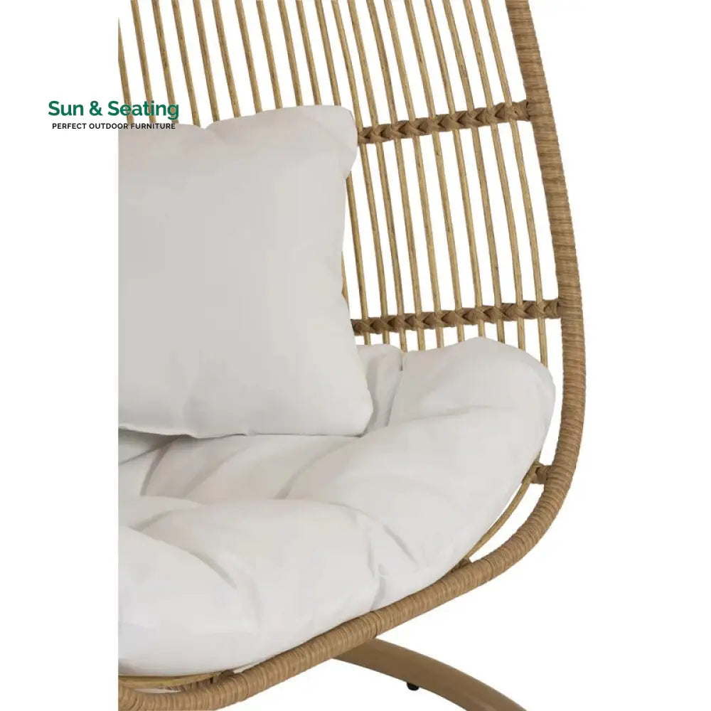Azzolino Single Seater Hanging Swing With Stand For Balcony Garden Swing (Honey) Swings