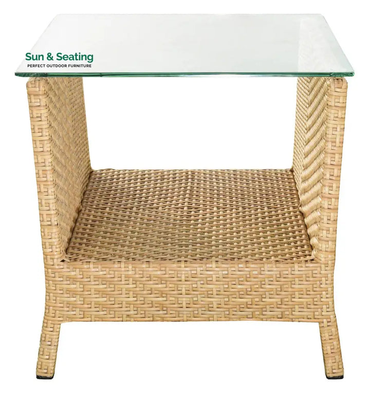 Babai Outdoor Patio Seating Set 2 Chairs and 1 Table Set (Cream) Coffee Table Sets