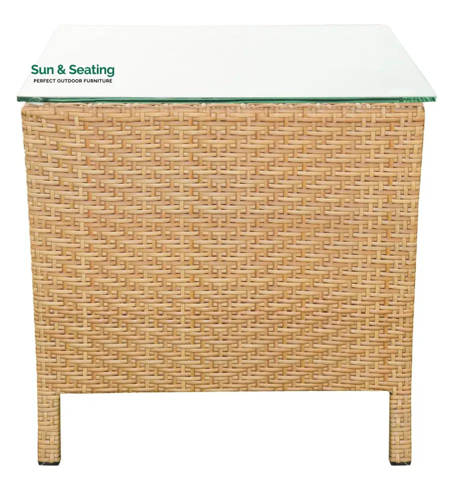 Babai Outdoor Patio Seating Set 2 Chairs and 1 Table Set (Cream) Coffee Table Sets