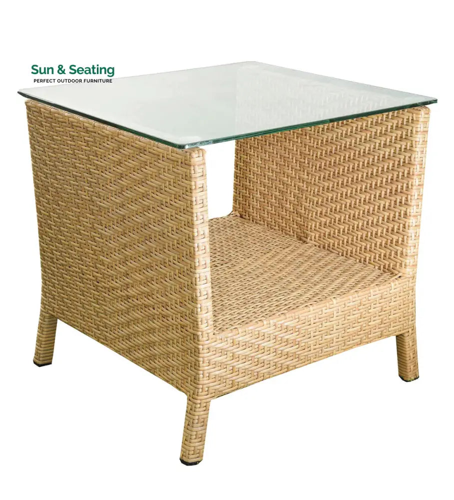 Babai Outdoor Patio Seating Set 2 Chairs and 1 Table Set (Cream) Coffee Table Sets