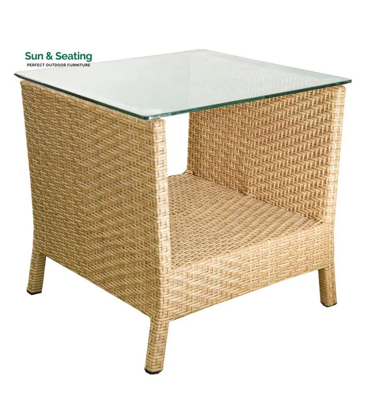Babai Outdoor Patio Seating Set 2 Chairs and 1 Table Set (Cream) Coffee Table Sets