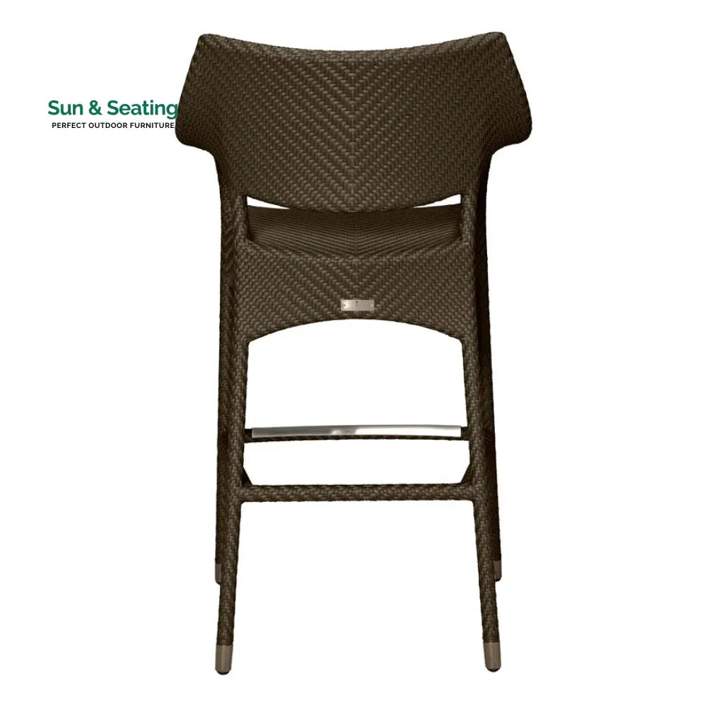 Baier Outdoor Patio Bar Chair 2 Chairs For Balcony (Dark Brown) Bar Sets