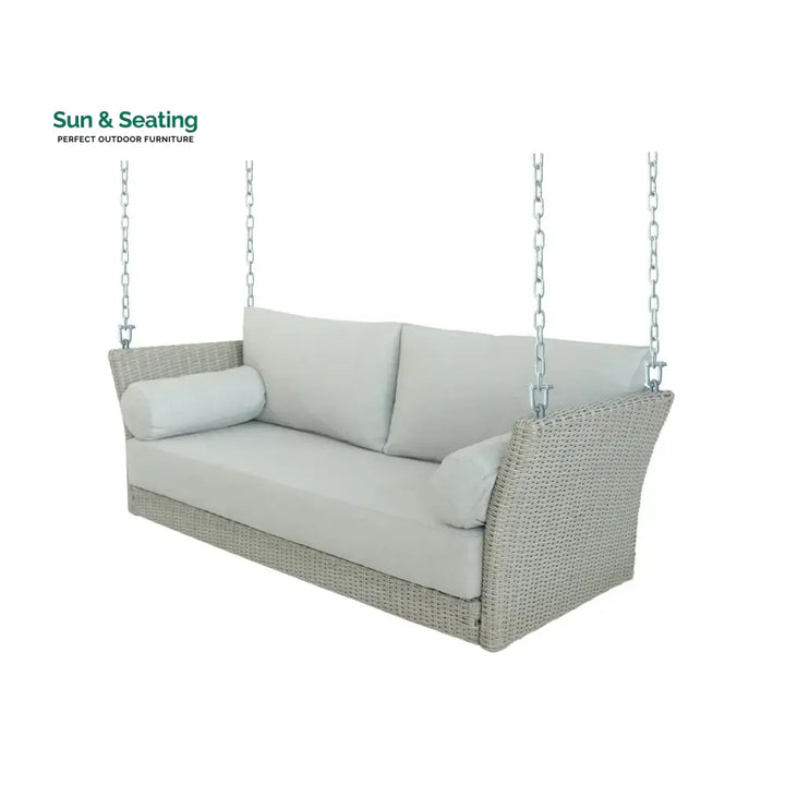 Banke Outdoor Rattan Wicker Hanging Swing Chair with Cushion Swing