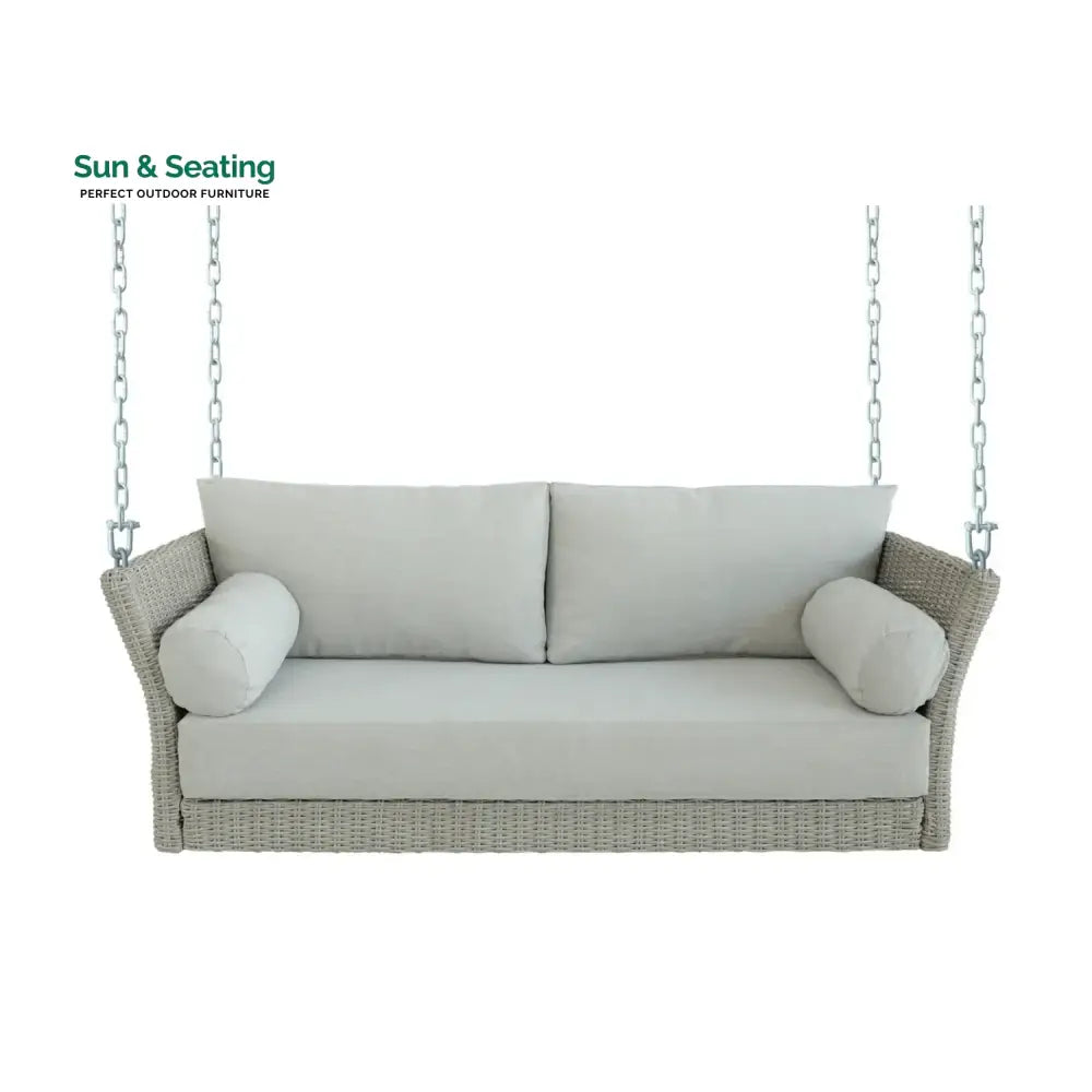 Banke Outdoor Rattan Wicker Hanging Swing Chair with Cushion Swing