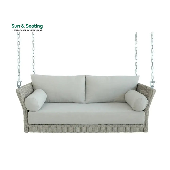 Banke Outdoor Rattan Wicker Hanging Swing Chair with Cushion Swing