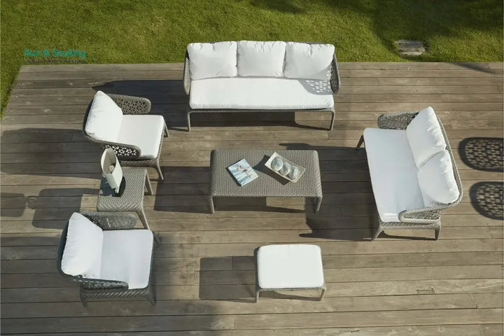 Bart Outdoor Garden Balcony Sofa Set 3 Seater 2 Seater,2 Single Seater and 1 Center Table With 1 Side Table and 1