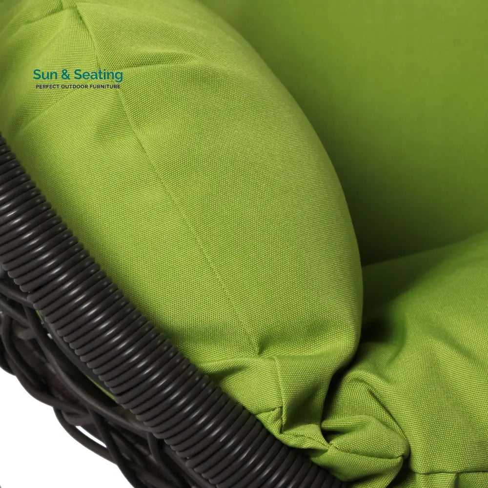 Bartolomeo Single Seater Hanging Swing With Stand For Balcony Garden Swing (Dark Brown) Swings