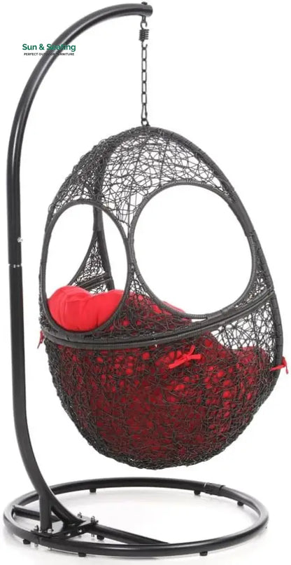 Basilio Single Seater Hanging Swing With Stand For Balcony Garden Swing Swings