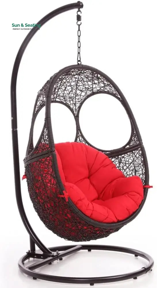 Basilio Single Seater Hanging Swing With Stand For Balcony Garden Swing Swings