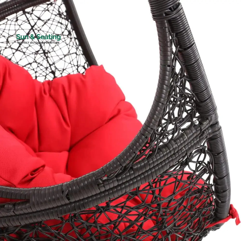 Basilio Single Seater Hanging Swing With Stand For Balcony Garden Swing Swings