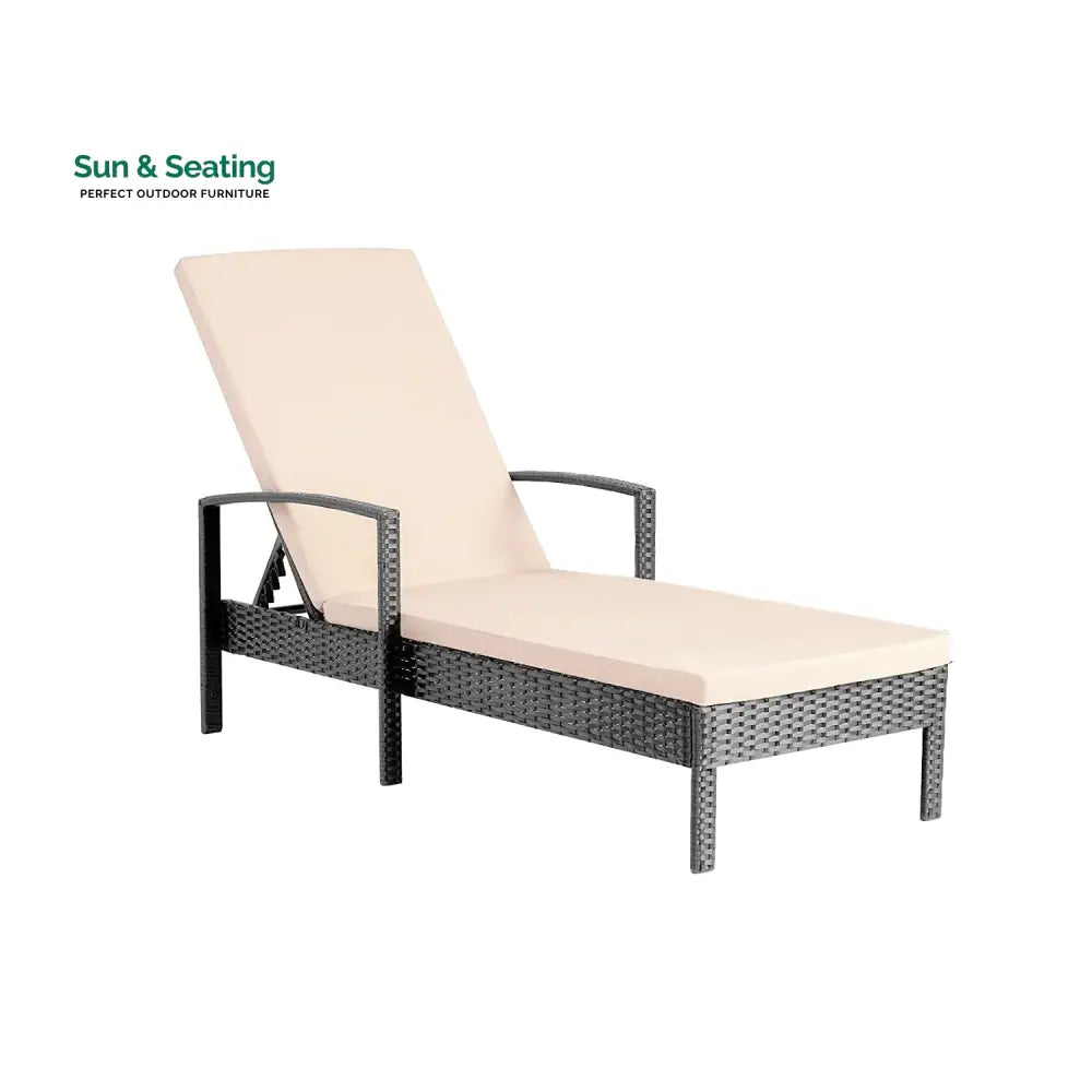 Baxter Outdoor Swimming Poolside Lounger (Black) Loungers