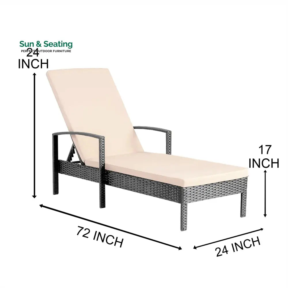 Baxter Outdoor Swimming Poolside Lounger (Black) Loungers