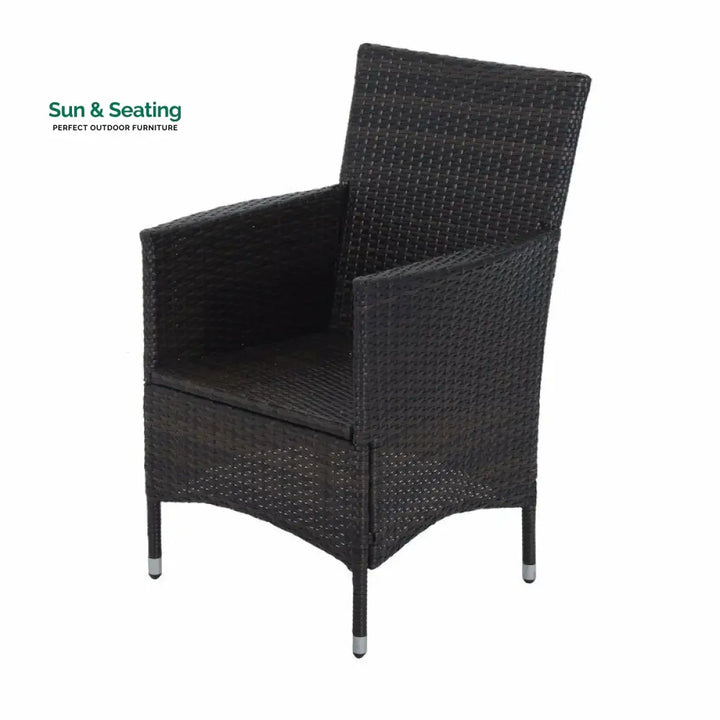 Bea Outdoor Patio Seating Set 2 Chairs and 1 Table Set (Black) Coffee Table Sets