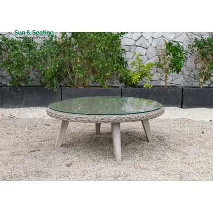 Belinda Outdoor Garden Balcony Sofa Set 3 Seater 2 Single Seater and 1 Center Table Set (Grey) Sofa Sets