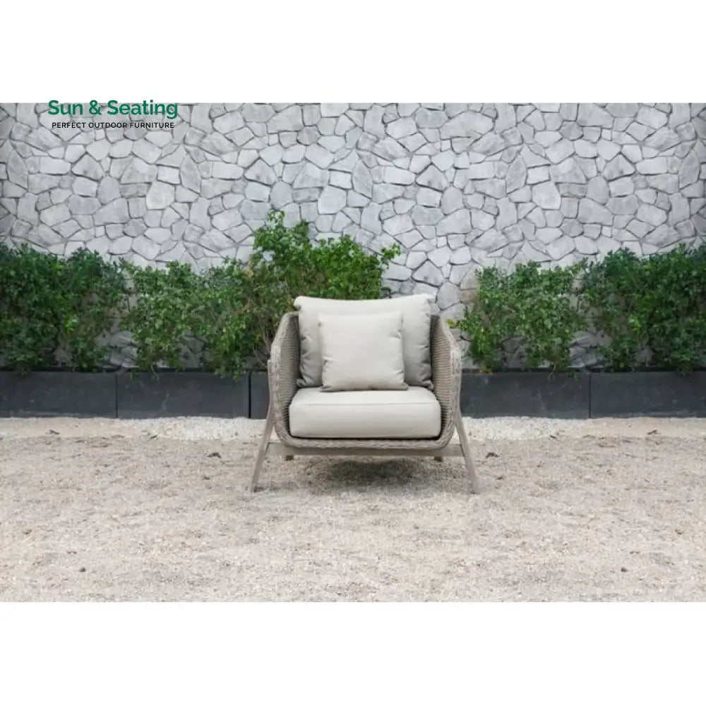 Belinda Outdoor Garden Balcony Sofa Set 3 Seater 2 Single Seater and 1 Center Table Set (Grey) Sofa Sets