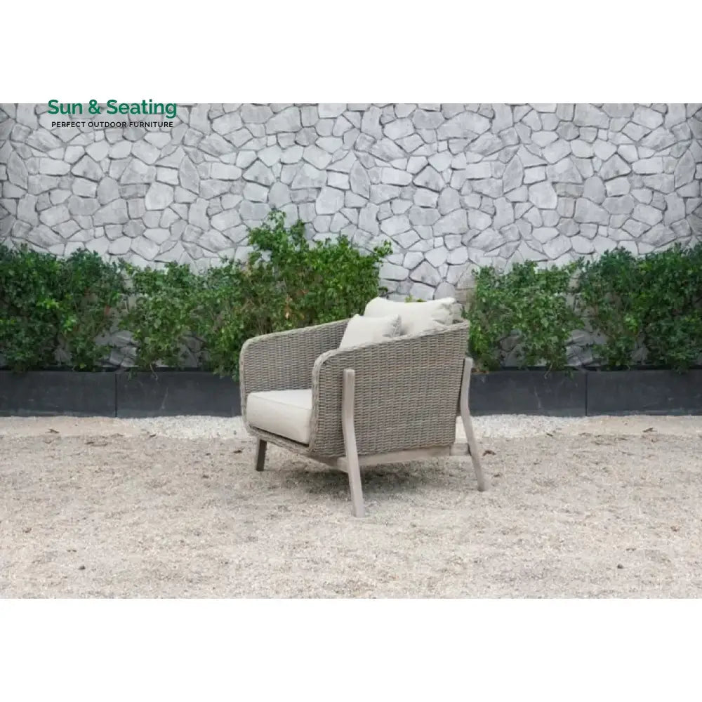 Belinda Outdoor Garden Balcony Sofa Set 3 Seater 2 Single Seater and 1 Center Table Set (Grey) Sofa Sets