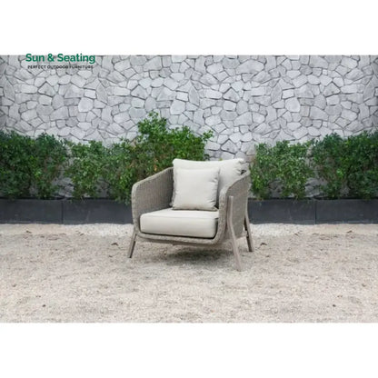 Belinda Outdoor Garden Balcony Sofa Set 3 Seater 2 Single Seater and 1 Center Table Set (Grey) Sofa Sets