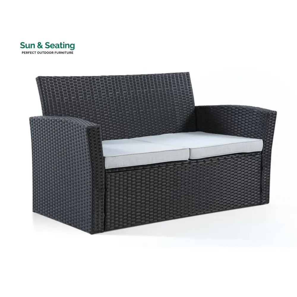 Bellucci Outdoor Sofa Set 2 Seater 2 Single seater and 1 Center Table (Black) Sofa Sets